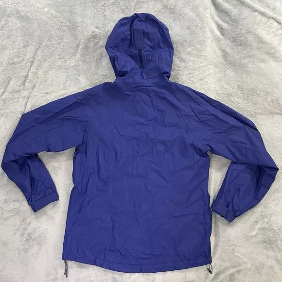 LL Bean Hooded Zip Up Rain Jacket Womens Size Small Goretex Windbreaker Stowaway - Picture 14 of 15